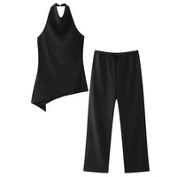 Damen-Halfter-Set mit offenem Rücken und fließender Hose - Mishlova