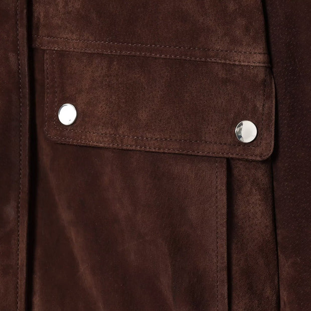Damenjacke aus Wildleder mit Fronttaschen - Mireane