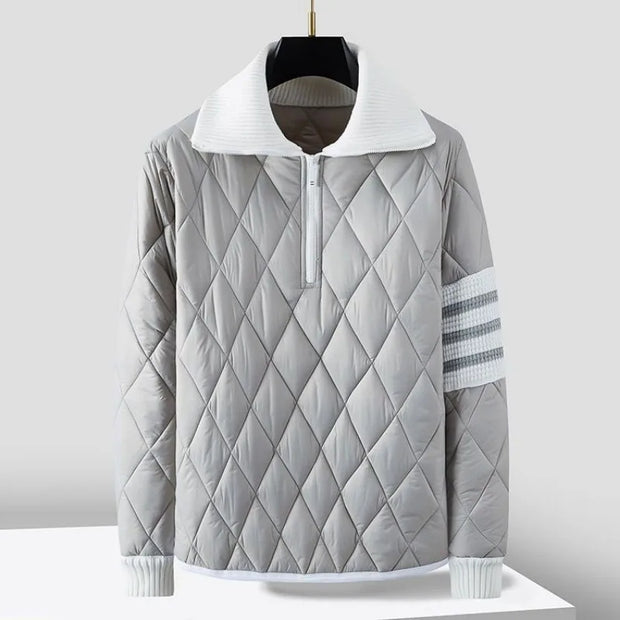 Wattiertes Sweatshirt mit Reißverschluss für Männer - Adam