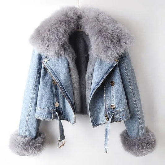 Damen-Jeansjacke mit Paspel - Serene