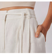 Jessyca - Hochgeschnittene Leinenhose