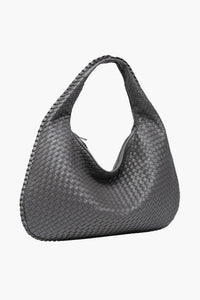 Große geflochtene Hobo-Umhängetasche für Frauen