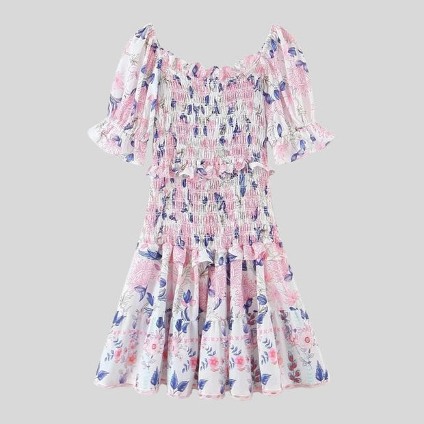 Madeline - Blumenkleid mit Puffärmeln
