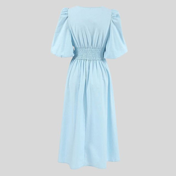 Alorica - Vintage-inspiriertes Midikleid mit Puffärmeln