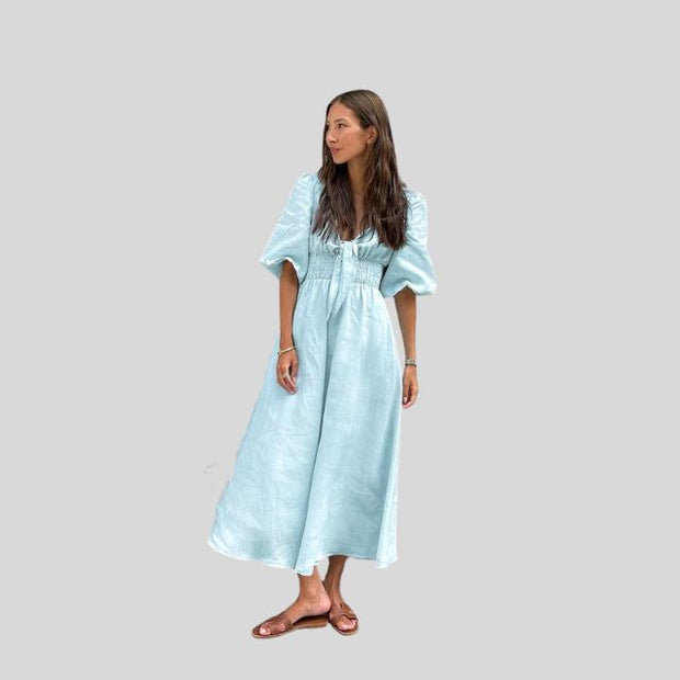 Alorica - Vintage-inspiriertes Midikleid mit Puffärmeln