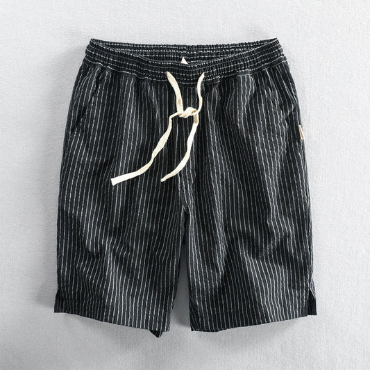 Vertikal gestreifte Herren Shorts mit Kordelzug - Lecce