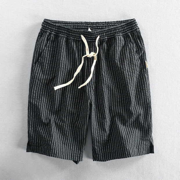 Vertikal gestreifte Herren Shorts mit Kordelzug - Lecce