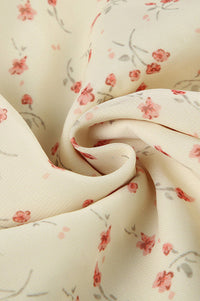 Maxikleid mit V-Ausschnitt, A-Linie und hoher Taille