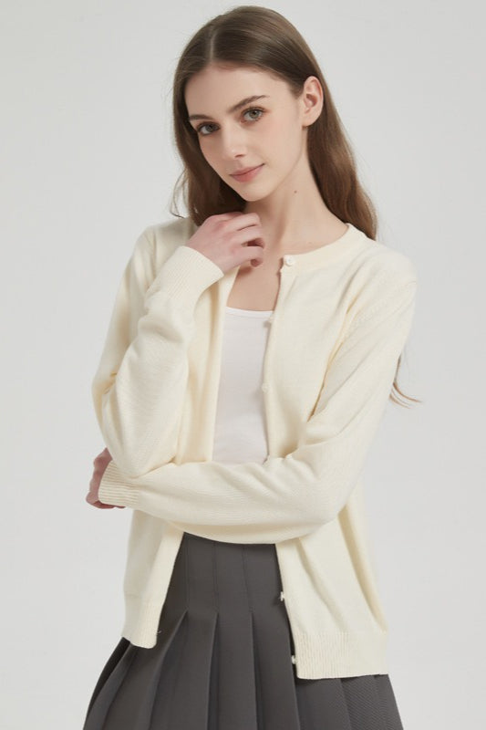 Strickjacke mit Strickstruktur und Baumwolle