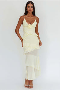 Maxikleid mit Rüschen