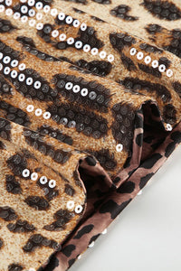 Minikleid mit Leopardenmuster und Pailletten