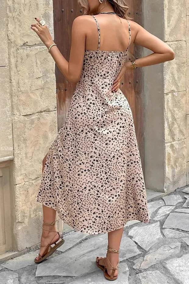 Maxikleid mit Blumenmuster in Blumen Druck