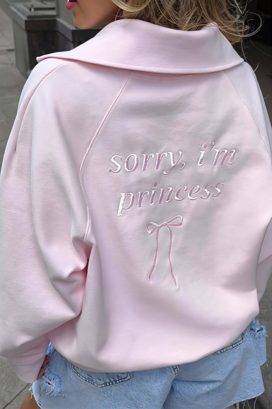 Sweatshirt mit Reißverschluss und Stickerei