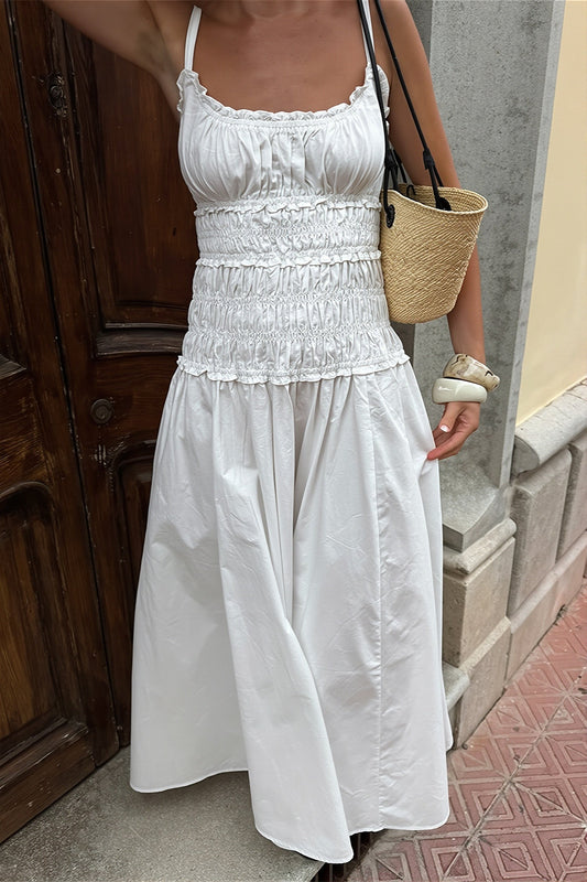 Figurbetontes Maxikleid mit eckigem Ausschnitt