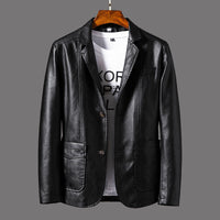 Herrenjacke mit Glattledereffekt - Maël