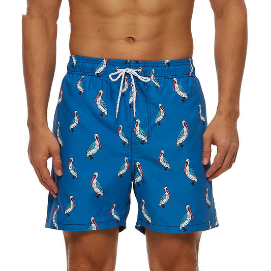 Beach Shorts Herren Five-point blau Trunks