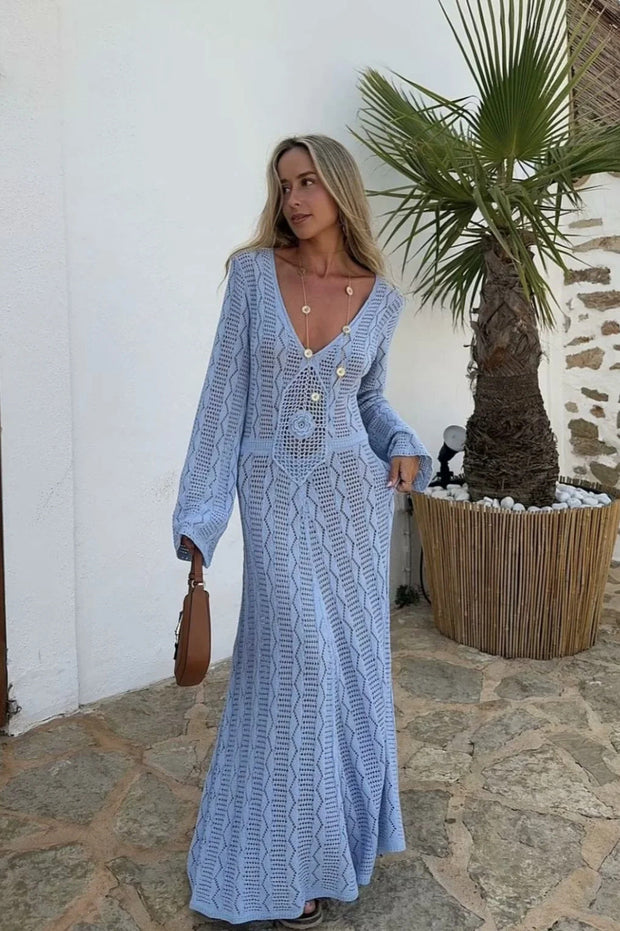 Maxikleid mit Aussparungen