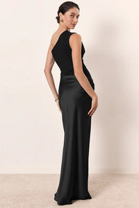 Ärmelloses Maxikleid in Schwarz