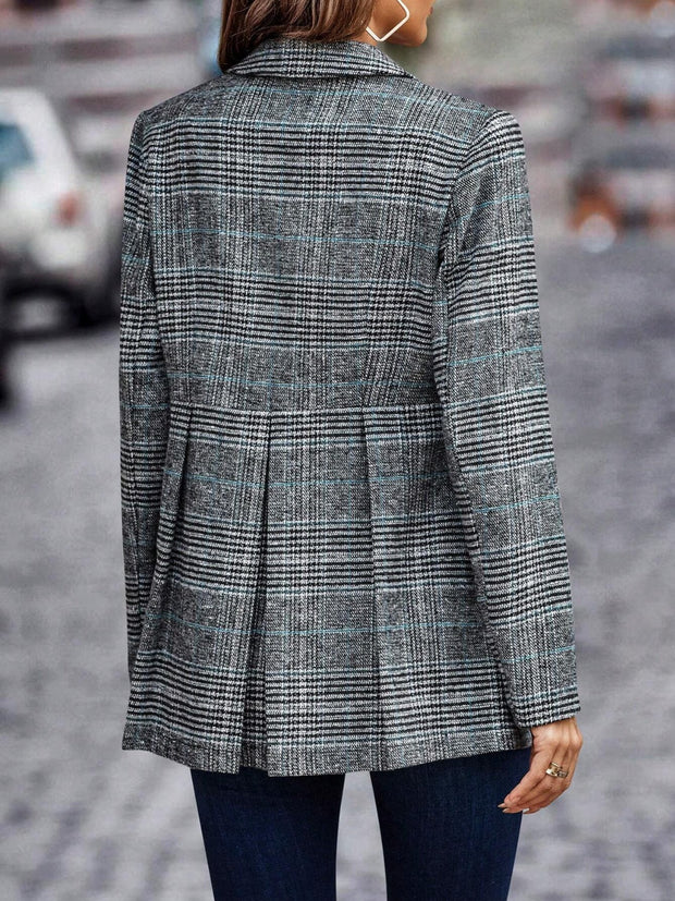 Gilda - Blazer mit geknöpftem Reverskragen aus Plaid