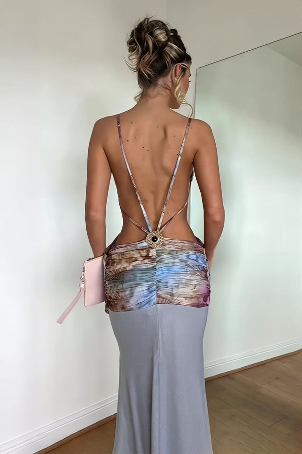 Rückenfreies Maxikleid