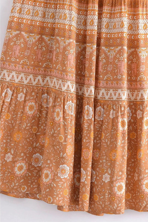 Romy -Gerafftes Maxikleid