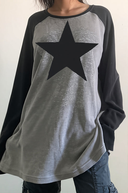Sweatshirt mit langen Ärmeln und Druck