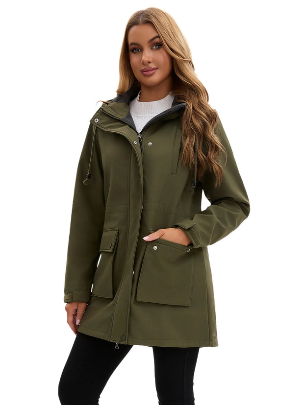 Wasserdichte Damen-Softshelljacke mit Kapuze - Elina