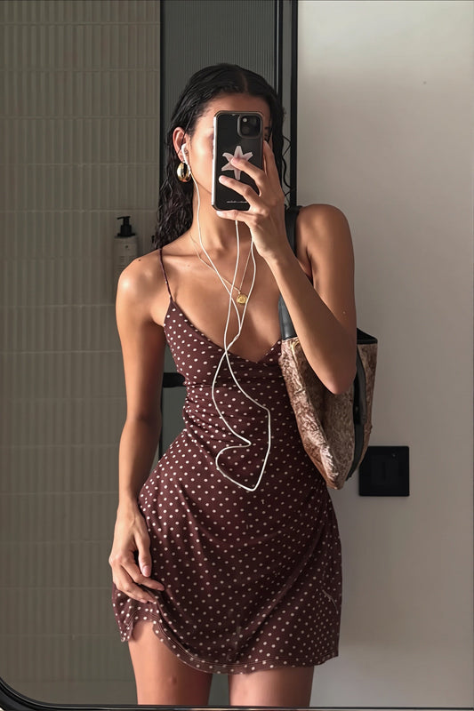 Minikleid mit Punktemuster