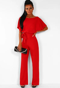 Langer Damenoverall mit eleganter verstellbarer Taille - Elvira