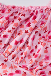 Kleid mit Blumenmuster in Rosa