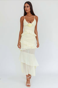 Maxikleid mit Rüschen