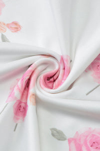 Trägerloses Kleid mit Blumenmuster in Rosa