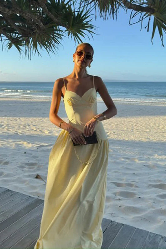 Figurbetontes Maxikleid mit A-Linie