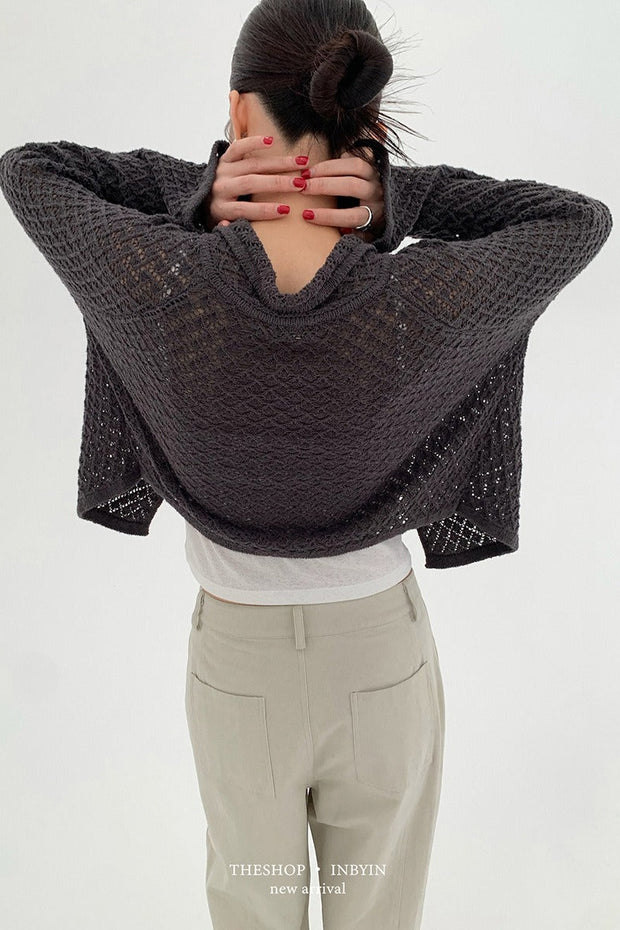 Strickjacke mit Bindedetail und Strickstruktur
