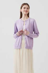 Strickjacke mit Strickstruktur und Baumwolle