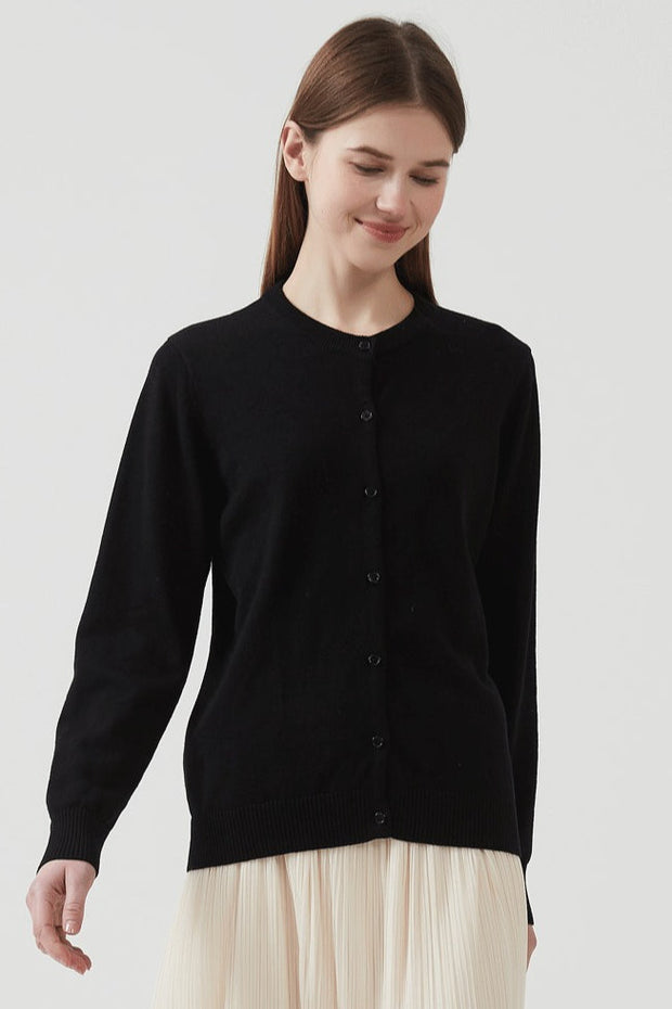 Strickjacke mit Strickstruktur und Baumwolle
