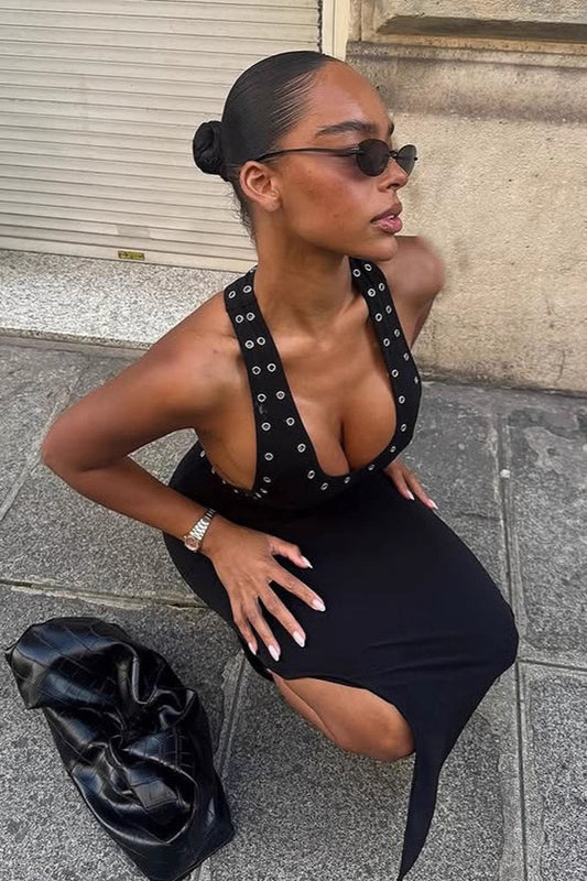 Ärmelloses Kleid mit Neckholder