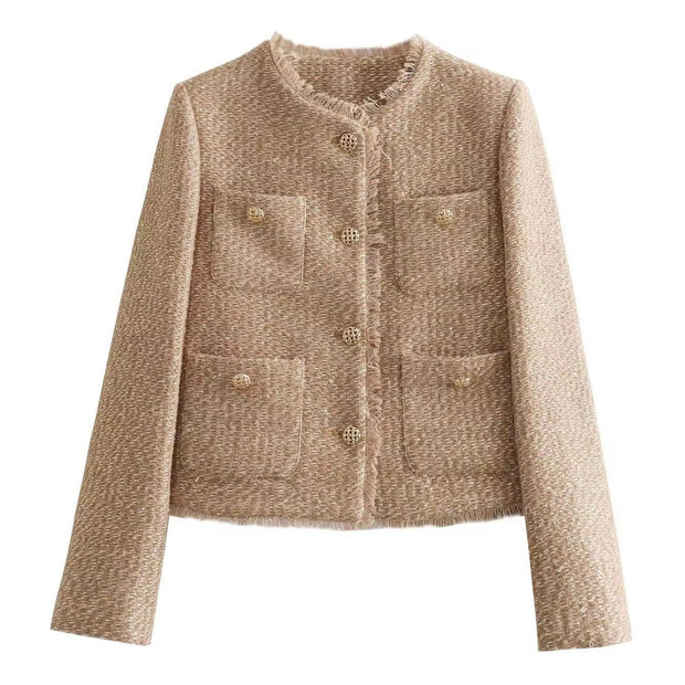 Klassische Tweed-Zweireiherjacke für Damen - Heidy