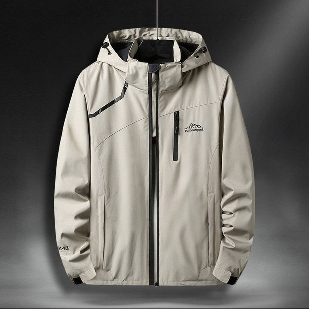 Wasserdichte Jacke mit Kapuze für Herren im Outdoor-Stil - Florian