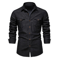 Langärmeliges Denim-Hemd für Männer - Derek
