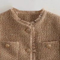 Klassische Tweed-Zweireiherjacke für Damen - Heidy