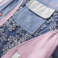 Patchwork-Jacke aus Baumwolle mit Blumendruck für Herren - Elric
