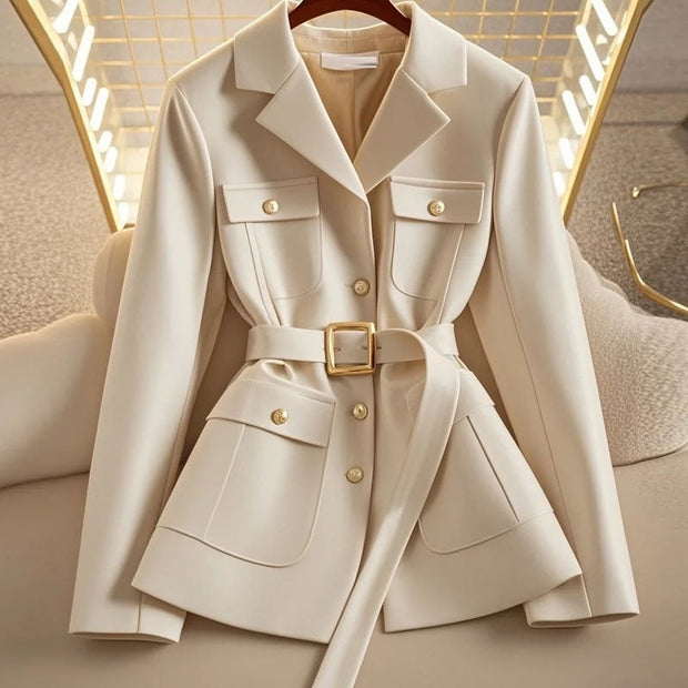 Damenblazer mit Gürtel und Taschen - Lorane
