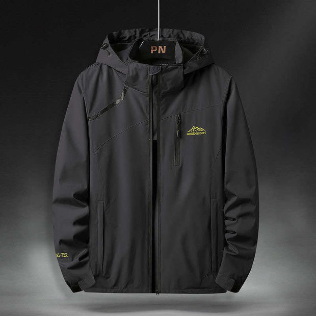 Wasserdichte Jacke mit Kapuze für Herren im Outdoor-Stil - Florian