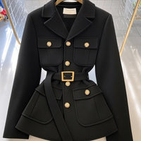 Damenblazer mit Gürtel und Taschen - Lorane