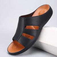 Orthopädische Herren-Sandalen mit offener Zunge und klassischem Design - Sergio