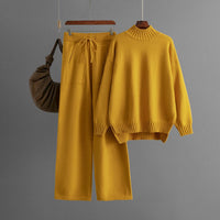 Minimalistisches Rollkragenset für Damen aus weichem Strick - Amélie