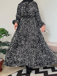 Natash - Langärmeliges Paillettenkleid mit Rundhalsausschnitt