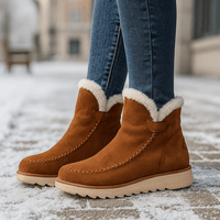 Damenstiefeletten mit Plüsch-Effekt - Olyane