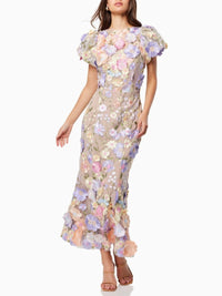 Floralina - 3D-Spitzen-Maxikleid